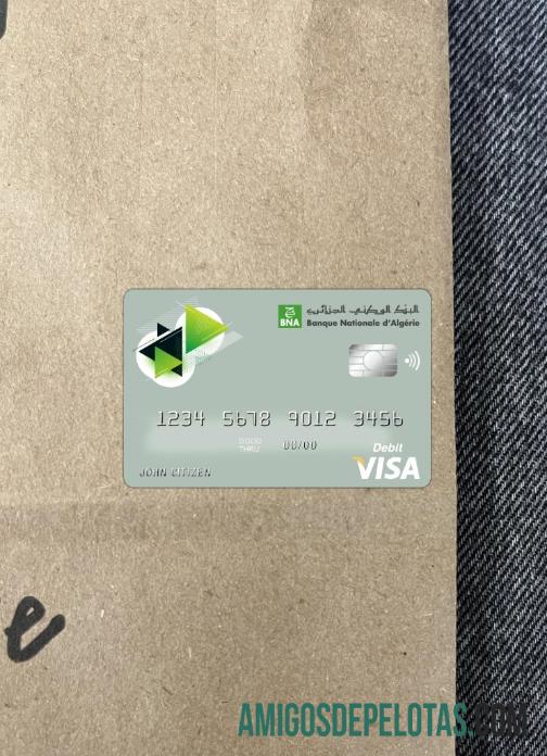 Argélia Banque Nationale D’Algérie (BNA) Banco Visa Card Photolook Front baixar para verificação